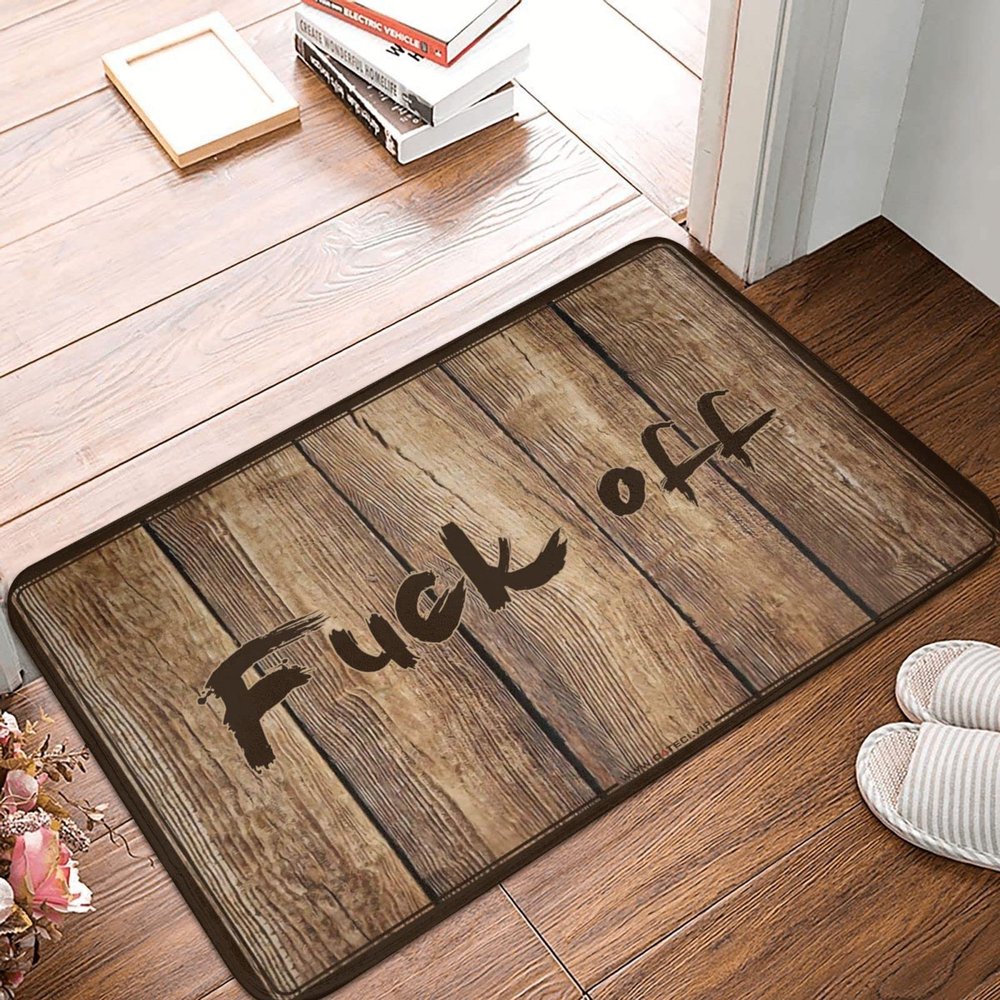 Dsoluuing Floor Mats for House f-k Off Rug Outdoor Mats for Front Door Waterproof Teens Stuff (Size : 65X90CM)