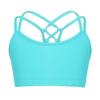 ACSUSS Kids Girls Sports Bra Spaghetti Straps Activewear Vest Crisscross Back Ballet Dancing Tank Tops Mint Green 4 Years view 1
