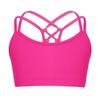 ACSUSS Kids Girls Sports Bra Spaghetti Straps Activewear Vest Crisscross Back Ballet Dancing Tank Tops Rose_Red 14 Years view 1