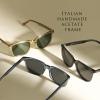 CARFIA Acetate Polarized Sunglasses for Men Womens UV400 Protection Classic Retro Square Shades Driving Glasses view 3