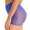 Linjinx Women's High Elasticity Open Crotch Mini Shorts See Through Temptation Tight Package Shorts Blue B One Size view 3