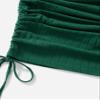 BAWUTZ Drawstring Side Rib-Knit Dress (Color : Dark Green, Size : Medium) view 3