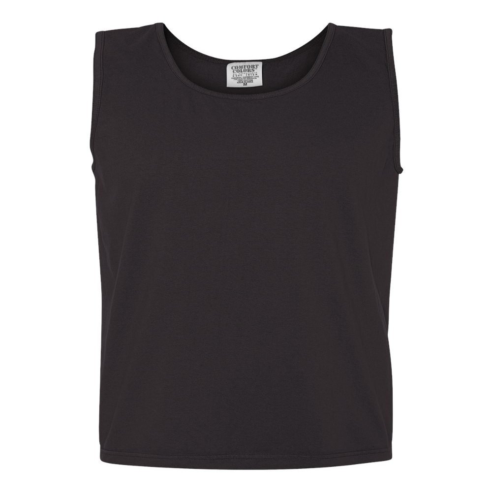 Comfort Colors Mens Garment-Dyed Heavyweight Tank Top, S, Denim