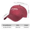 fwoeqiz I'd Rather Be Drag-Racing Hat Distressed Cotton Washed Baseball Cap Red Fashion Denim Hats Unisex Adjustable view 4