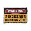 Home Door Mat Warning Excessive Dring Zone Mat Fall Welcome Mats for Front Door Fall Rug (Size : 40X60CM) view 2