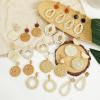 Earrings Bamboo and Rattan Hand-woven Wooden Earrings Rattan Earrings view 4