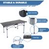 Ablazer Camping Table with Carry Bag, Adjustable Height Portable Table for Outdoor, Camping, Picnic, Beach, Aluminum Picnic Roll-up Table for 4-6 Person view 3