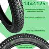 Zhuge 2Pcs 14 Inch Bike Tire 14 x 2.125(57-254) 32mm Valve Heavy Duty Bike Tire Tube for Replacement Electric Scooters and E-Bike Tires Kids Bike Replacement Tires and Inner Tubes view 3