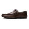BDUBZ Men's Loafers Shoes Apron Toe PU Leather Moccasins Shoes Lace Up Resistant Flat Heel Lightweight Wedding Prom Slip On (Color : Brown, Size : 8) view 3