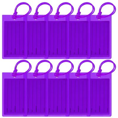 10 Pack Luggage Tags for Suitcases, Airplane Travel Essentials for Flying, International Travel Must Haves, and Luggage Accessories by Sodsay