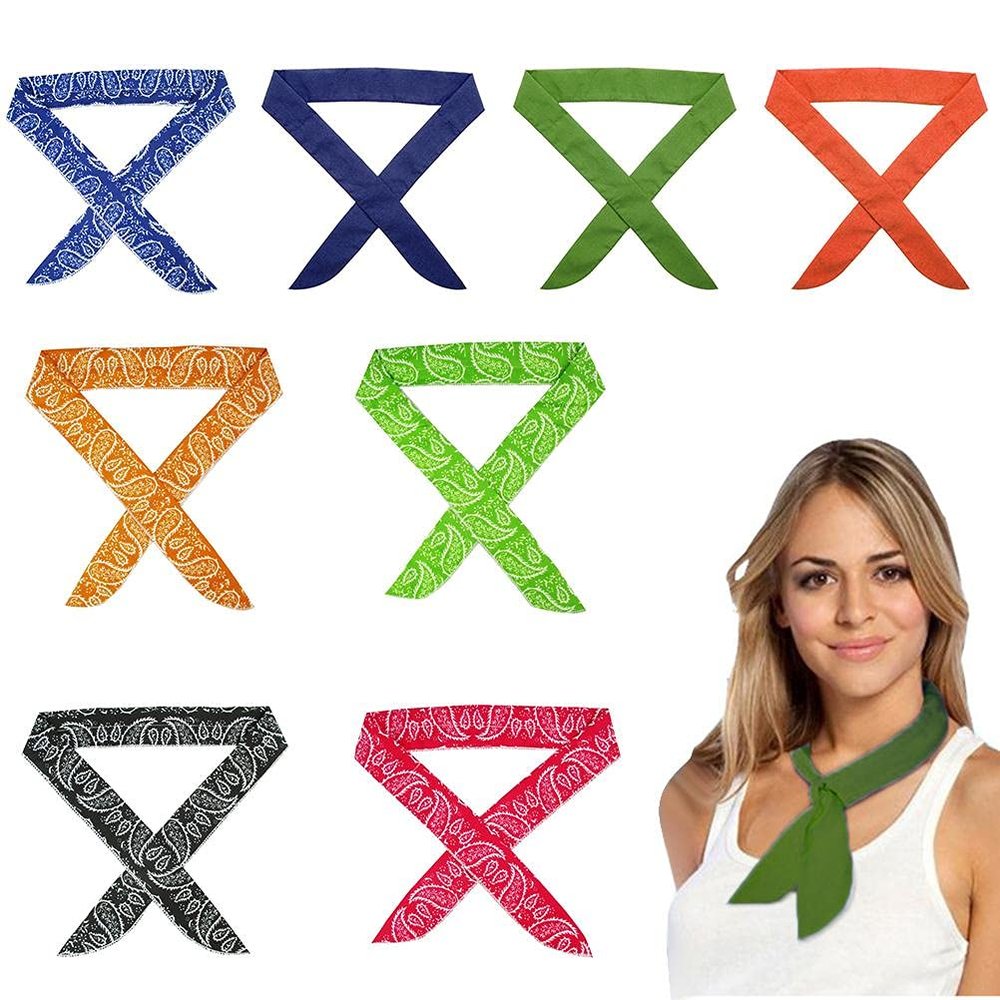 DAUERHAFT 8PCS Cooling Scarf Wrap Summer Cool Ice Towel Cold Feeling Scarf Neck Wrap Headband for Outdoor Running Cycling Collar Neck ice pack ice pack Accesorios de Hieleras