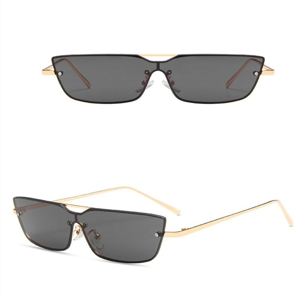 WANGOLK Gradient Cute Cat Eye Sunglasses Luxury Metal Frame Small Vintage Fashion Cateye Sun Glasses Lady UV400 Eyewear,1,One size