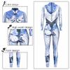 Panegy Women's Halloween Cosplay Jumpsuits Funny Mirror Armor Printed Bodysuit 3D Stretch Skinny Jumpsuit Cosplay Halloween Costume Outfit Catsuit view 3