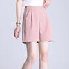 Womens Baggy Striped Bermuda Shorts High Waist Loose Comfy Lounge Shorts Summer Wide Leg Shorts with Pockets (Pink,Large) view 2