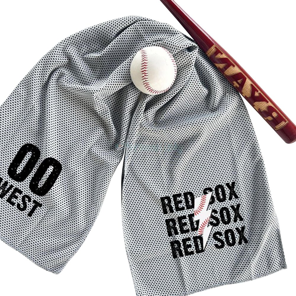 Handance Personalized Sports Cooling Towel, 40"x12" Custom Embroidery Neck Wrap Soft Breathable Chilly Towel Scarf for Yoga, Golf, Gym Fitness, Workout, Runing (Style A)