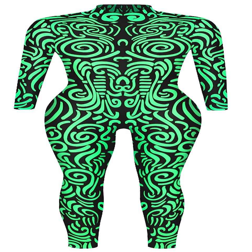 Panegy Women's Fancy Printed 3D Jumpsuit Cosplay Novelty Funny Halloween Skeleton Costume Rave Party Onesies Union Suit One Piece Long Sleeve Bodysuit