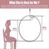 85/90/95cm Aerial Hoop Yoga Ring, Single Point Lyra Hoop Acrobatics Dance, Indoor Home Gym Art Aerial Rig for Kids Teen Beginners Adult view 3