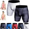 2PCS Ionic Energy Field Therapy Compression Shorts for Men, Mens Workout Spandex Shorts, Running Performance Baselayer Underwear, Men's Tight Shorts (B,L) view 1