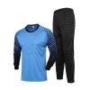KKmeter Kids Boys Goalkeeper Padded Jersey and Pants Outfit Soccer Goalie Football T-Shirt Training Uniform (Blue, 11-12) view 1