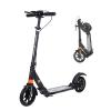 GLDDFDG Foldable Kick Scooter Adult,Adjustable Height, Anti-Slip Rubber Grips,Extra-Wide Deck,Dual-Brake System,Lightweight Durable Aluminum Alloy Frame Scooter for Riders Up to 220 Lbs,Black view 1