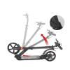 GLDDFDG Foldable Kick Scooter Adult,Adjustable Height, Anti-Slip Rubber Grips,Extra-Wide Deck,Dual-Brake System,Lightweight Durable Aluminum Alloy Frame Scooter for Riders Up to 220 Lbs,Black view 3