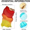 TMZAQH Women 1 Piece Right Hand Real Silk Long Belly Dance Fan Veils 150 * 90 cm (Yellow Orange Red) view 2