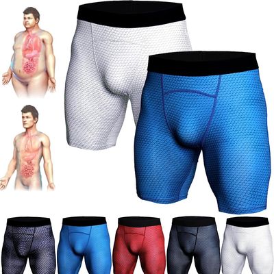INXKED 2PCS Ionic Energy Field Therapy Compression Shorts for Men, Mens Workout Spandex Shorts, Running Performance Baselayer Underwear, Men's Tight Shorts (C,XL)