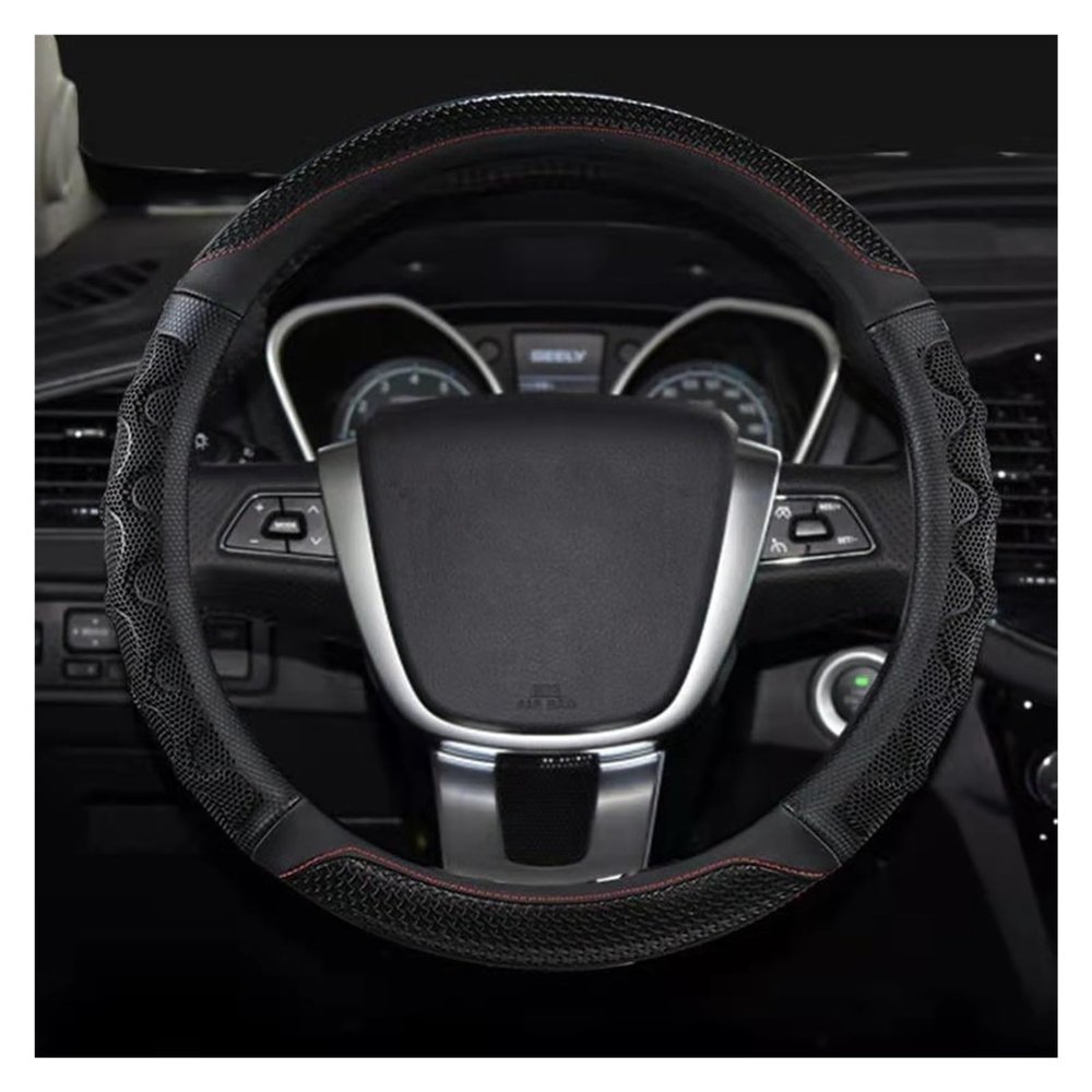 FUERU Car Steering Wheel Cover Set Car Steering Wheel Cover Breathable Silicone Soft Skin-Friendly Car Interior Birthday Gift (Color : 1#)