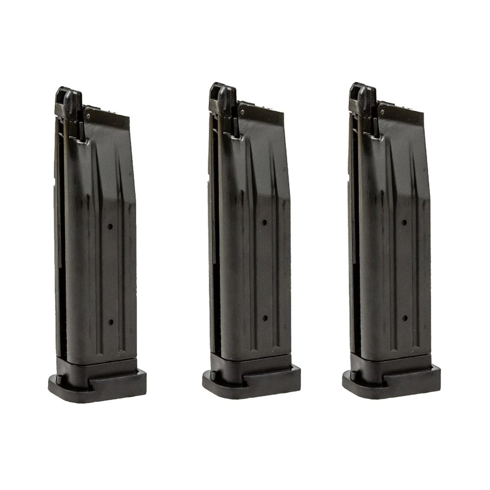 Lancer Tactical Knightshade 28 Round Hi-Capa Green Gas Airsoft Magazine 3 Pack