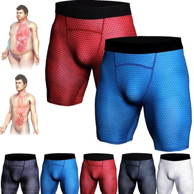 2PCS Ionic Energy Field Therapy Compression Shorts for Men, Mens Workout Spandex Shorts, Running Performance Baselayer Underwear, Men's Tight Shorts (J,M)