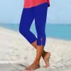 Capri Leggings for Women Black Workout Yoga Leggings Slim Fit Stretch Pants High Waist Summer Soft Comfy Gym Capris view 2