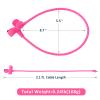 WOOQOTT Bike Cable Lock with Keys,Silicone Covered Kids Cable Lock Cartoon Lock,2 Feet Lock for Bike,Door,Skateboard,Helmet and More (Pink, Large) view 4