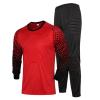 KKmeter Kids Boys Goalkeeper Padded Jersey and Pants Outfit Soccer Goalie Football T-Shirt Training Uniform (Red, 9-10) view 3