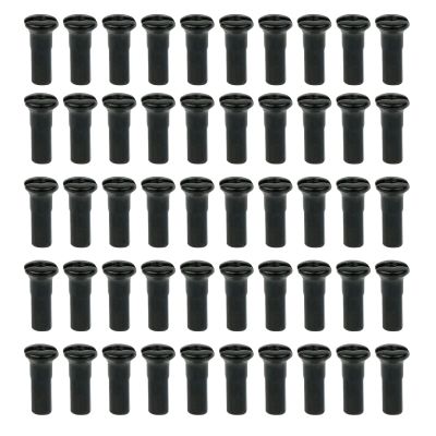 QHHVAIT 50PCS Brass Spoke Nipple 14G 13G 12G Mountain Road Bicycles Wheel E-Bike Scooter Bike Spoke Cap Brass Bike Part Coated Black