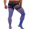 Fldy Mens Compression Long Pants Bulge Pouch Tights Trousers Seamless Underwear Yoga Athletic Tights One Royal Blue A Large view 2