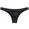 Jaxu Men's Second-skin Feel Bikini Briefs Underwear Absorbent Skimpy Briefs Hipster Half Hip Sports Underpants Black L view 1