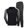 KKmeter Kids Boys Goalkeeper Padded Jersey and Pants Outfit Soccer Goalie Football T-Shirt Training Uniform (Black, 11-12) view 1