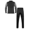 KKmeter Kids Boys Goalkeeper Padded Jersey and Pants Outfit Soccer Goalie Football T-Shirt Training Uniform (Black, 11-12) view 2