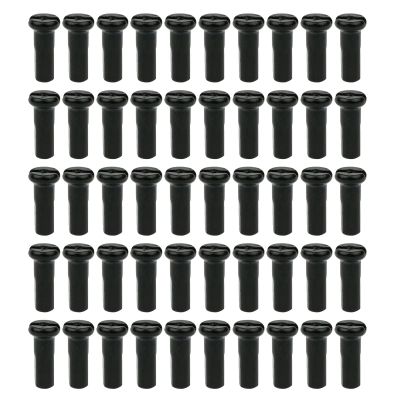 QHHVAIT 50PCS Brass Spoke Nipple 14G 13G 12G Mountain Road Bicycles Wheel E-Bike Scooter Bike Spoke Cap Brass Bike Part Coated Black