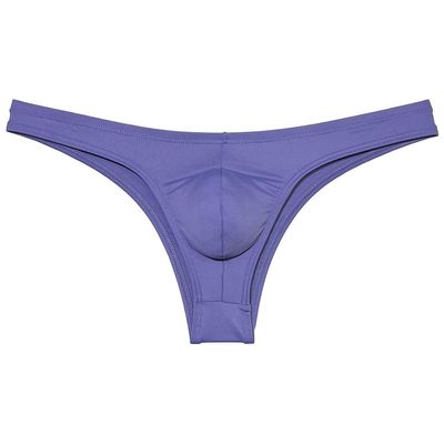 Jaxu Men's Second-skin Feel Bikini Briefs Underwear Absorbent Skimpy Briefs Hipster Half Hip Sports Underpants Blue Gray M