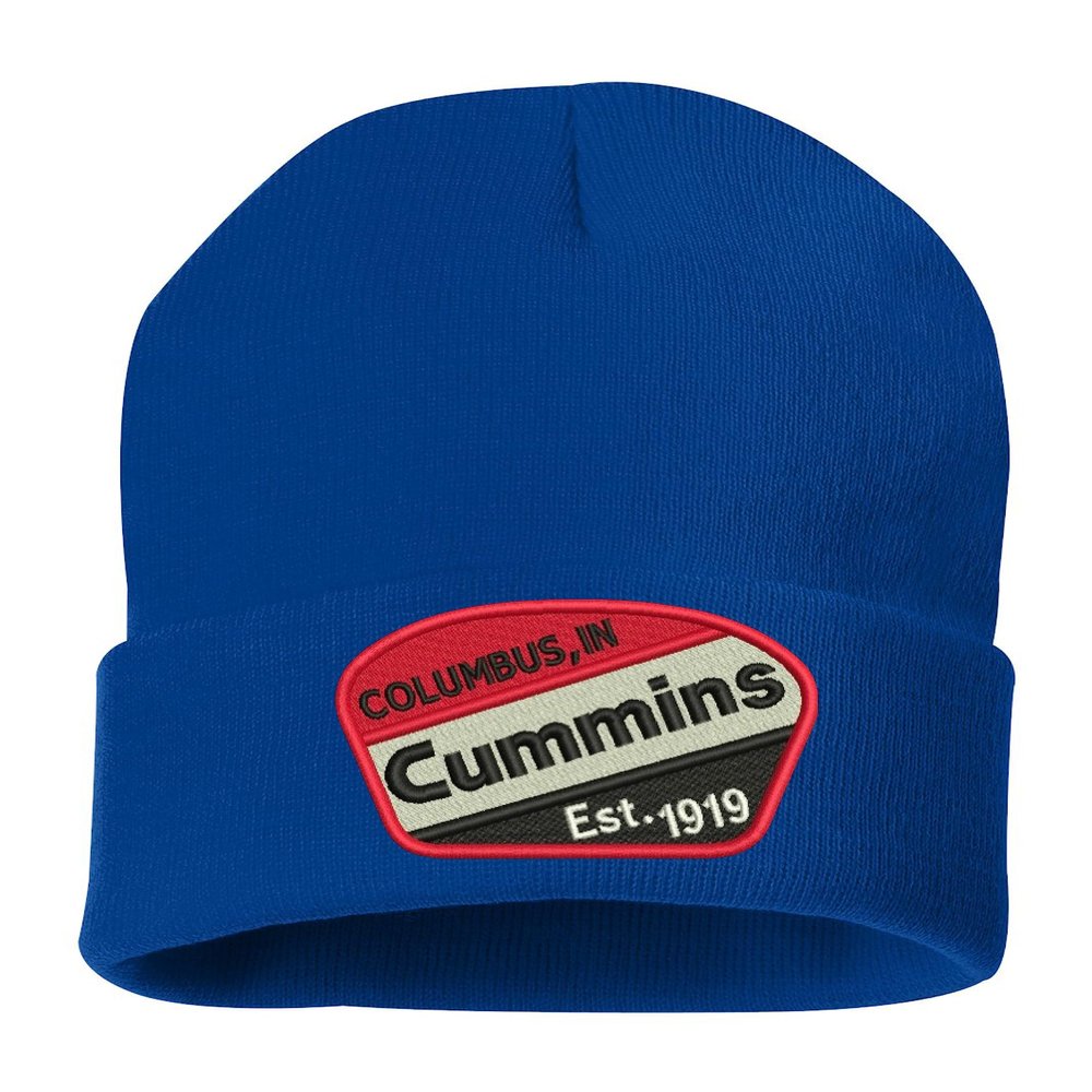 ALLNTRENDS Beanie Hat Cummins Engines Warm Car Lovers Winter Hat (Royal Blue)
