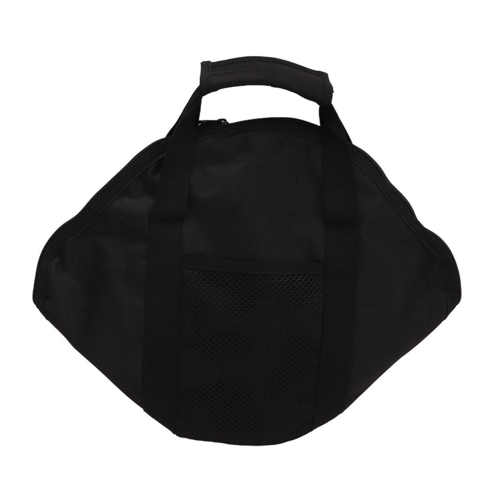 15.7412.6in Black Skillet Bag, Waterproof Oxford Cloth Frying Pan Bag Grill Plate Carry Case Camping Cookware Storage Organizers Portable BBQ Tool Accessories for Outdoor Beach Picnic(Small)