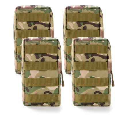 Gogoku 4-Pack Molle Pouch Long Tactical Molle Pouches Compact Utility EDC CP