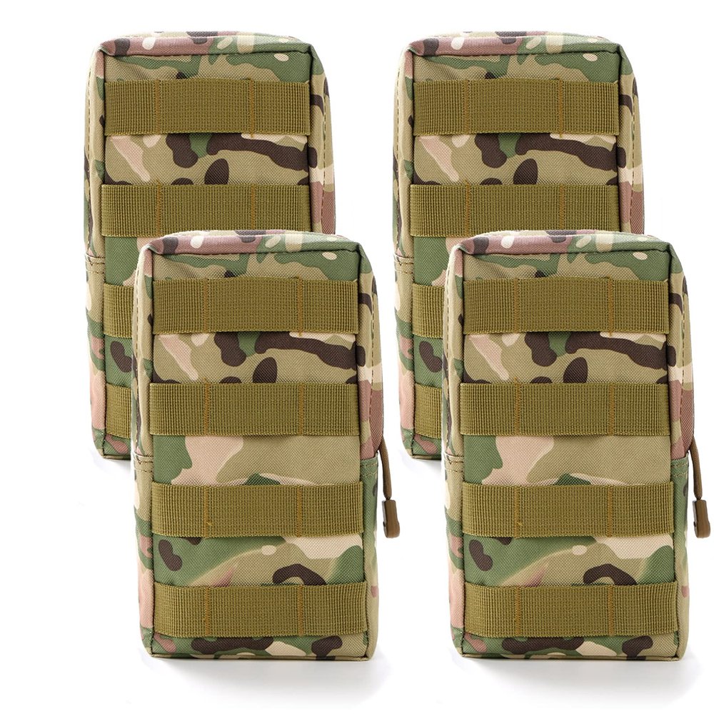 Gogoku 4-Pack Molle Pouch Long Tactical Molle Pouches Compact Utility EDC CP