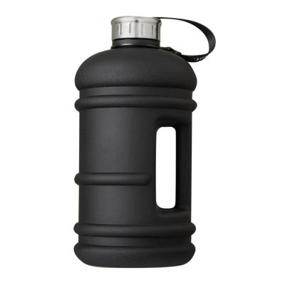 0.6Gallon/2.2L Water Bottle with Handle Outdoor Sports Fitness Cup BPa Free Fitness Sports Water Bottle Portable Large Capacity Water Cup for Outdoor Sports Hiking, Cycling, Camping, Running(Black)
