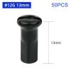 QHHVAIT 50PCS Brass Spoke Nipple 14G 13G 12G Mountain Road Bicycles Wheel E-Bike Scooter Bike Spoke Cap Brass Bike Part Coated Black view 3