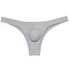 Jaxu Men's Second-skin Feel Bikini Briefs Underwear Absorbent Skimpy Briefs Hipster Half Hip Sports Underpants Light Gray M view 1