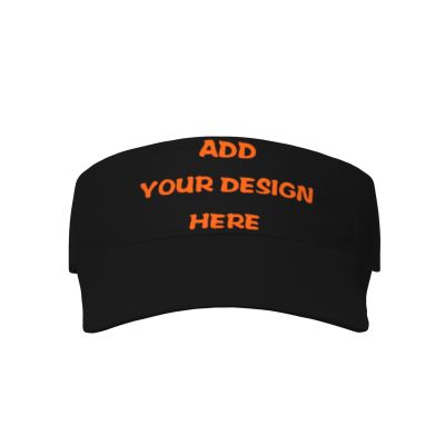 1-500PCS Custom Sports Visor Caps Personalized Design Your Own Text Logo Adjustable Sun Hat for Men Women Black