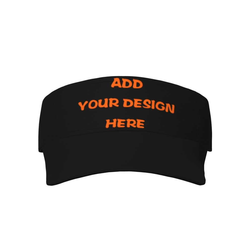 1-500PCS Custom Sports Visor Caps Personalized Design Your Own Text Logo Adjustable Sun Hat for Men Women Black