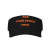 1-500PCS Custom Sports Visor Caps Personalized Design Your Own Text Logo Adjustable Sun Hat for Men Women Black view 1